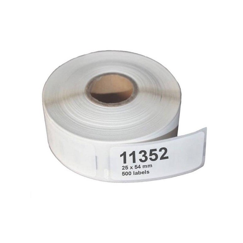 Confezione da 500 Etichette Compatibili DYMO 11352, S0722520 54mm x 25mm
