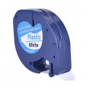 Nastro per Etichettatrice Compatibile Dymo 91221 S0721660 in plastica nero su bianco 12mm x 4m No Oem