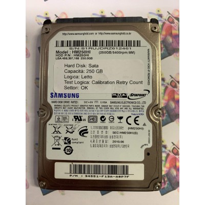Hard Disk Usato Semifunzionante Sata 2,5" 250Gb SAMSUNG HM250HI
