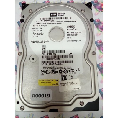 Hard Disk Usato Sata 3,5" 80Gb WD WD800JD