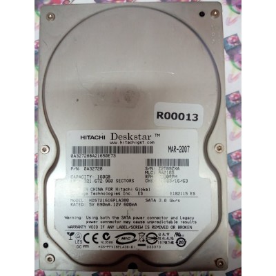 Hard Disk Usato Sata 3,5" 160Gb Hitachi HDS721616PLA380