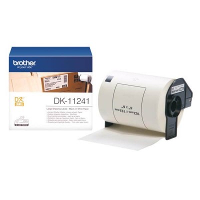Rotolo da 200 Etichette in Carta Originali Brother DK-11241 102mm x 152mm Nero su Bianco