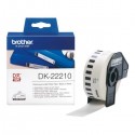 Rotolo di etichette in Carta Originale Brother DK-22210 29mm x 30,48m Nero Bianco