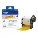 Rotolo di etichette in Carta Originale Brother DK-22606 62mm x 15,24m Nero Giallo