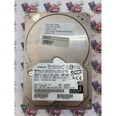 Hard Disk Usato Semifunzionante Sata 3,5" 160Gb HITACHI HDS722516VLSA80 BA1254 14R9463