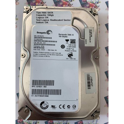 Hard Disk Usato Semifunzionante Sata 3,5" 160Gb Seagate ST3160318AS 9SL13A-021 HP34 10137 SU