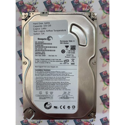 Hard Disk Usato Semifunzionante Sata 3,5" 320GB SEAGATE ST3320813AS 9FZ182-188 SD23 09431 SU