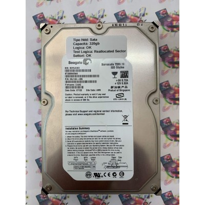 Hard Disk Usato Semifunzionante Sata 3,5" 320Gb SEAGATE ST3320620AS 9BJ14G-305 07132 3.AAE