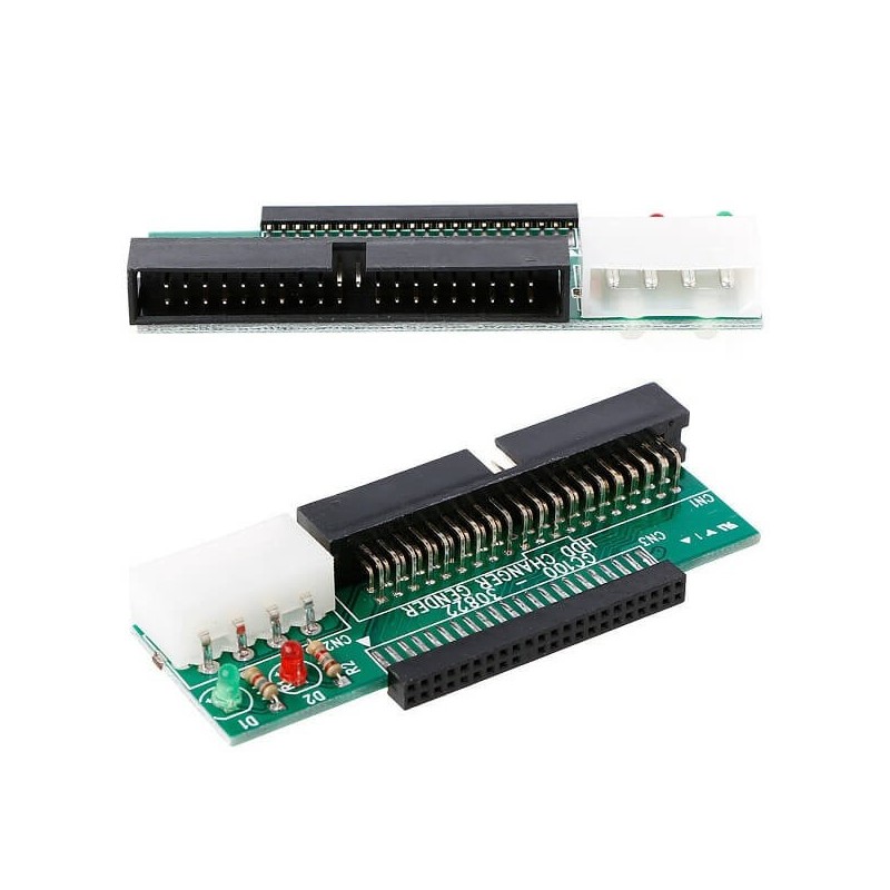 Adattatore da Ide 3,5" a Ide 2,5" Convertitore interno Ide 3,5" 40 Pin a Ide 2,5 con Led