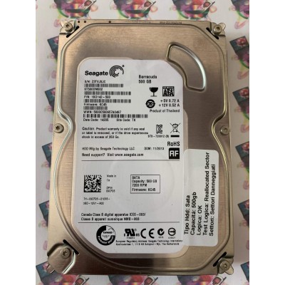 Hard Disk Usato Semifunzionante Sata 3,5" 500GB Seagate ST500DM002 1BD142-500 KC45 14205 TK