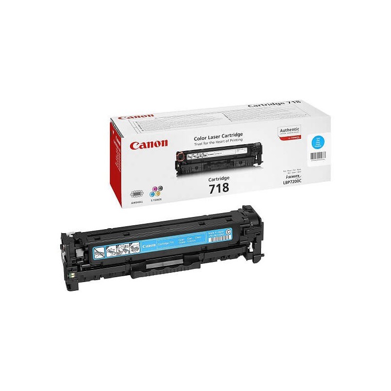 Toner Originale Canon 2661B002 718C C Ciano 2900 Pagine