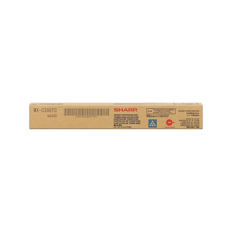 Toner Originale Sharp MXC38GTC C Ciano 10000 Pagine