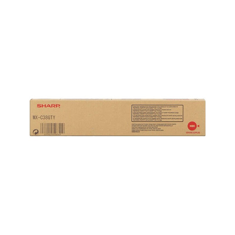Toner Originale Sharp MXC38GTY Y Yellow 10000 Pagine
