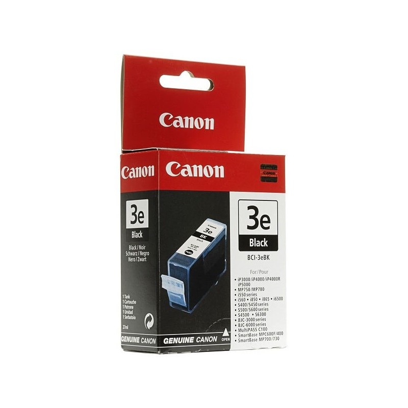 Cartuccia Originale Canon 4479A002 BCI3EBK 27ml 500 Pagine Bk Nero