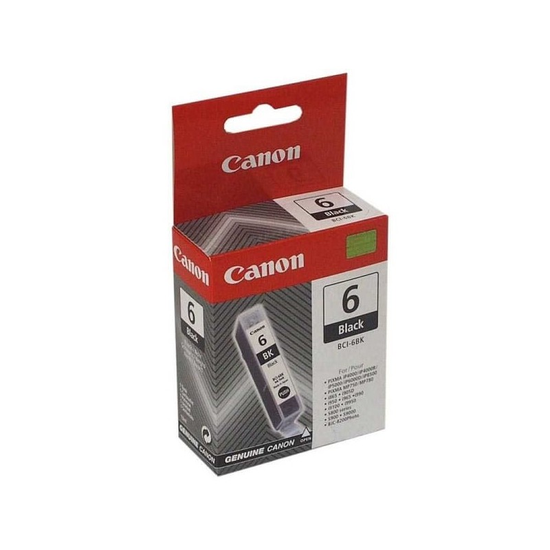 Cartuccia Originale Canon 4705A002 BCI6BK 13ml 210 Pagine Bk Nero