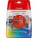 Cartuccia Originale Canon 4540B017 CLI526 9ml 450 Pagine C M Y Ciano Magenta Yellow + Confezione 50 Fogli Carta Fotografica 10x