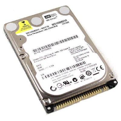 Hard Disk Nuovo IDE 2,5" 120GB Western Digital WD1200BEVE