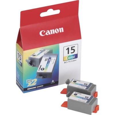 Kit 2 Cartucce Originali Canon 8191A002 BCI15C 7,5ml 100 Pagine Colore
