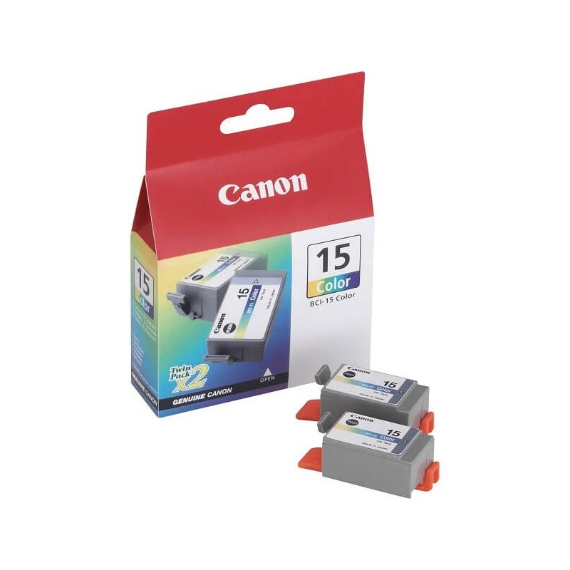 Kit 2 Cartucce Originali Canon 8191A002 BCI15C 7,5ml 100 Pagine Colore