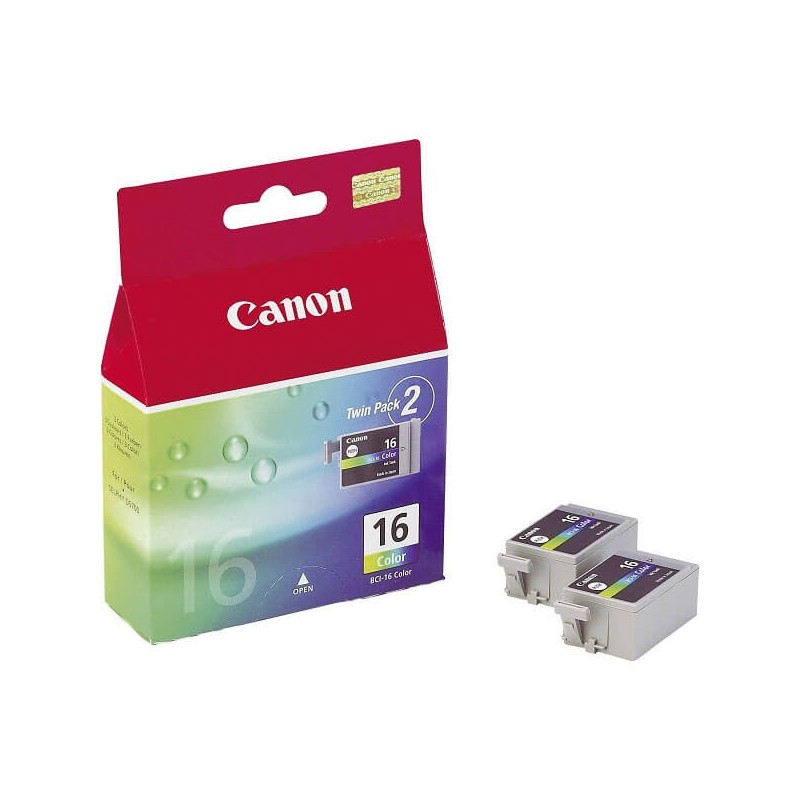 Kit 2 Cartucce Originali Canon 9818A002 BCI16C 7,5ml 100 Pagine Colore