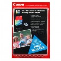 Kit 2 Cartucce Originali Canon 9818A002 BCI16C 7,5ml 100 Pagine Colore + Confezione 100 Fogli Carta fotografica 10x15