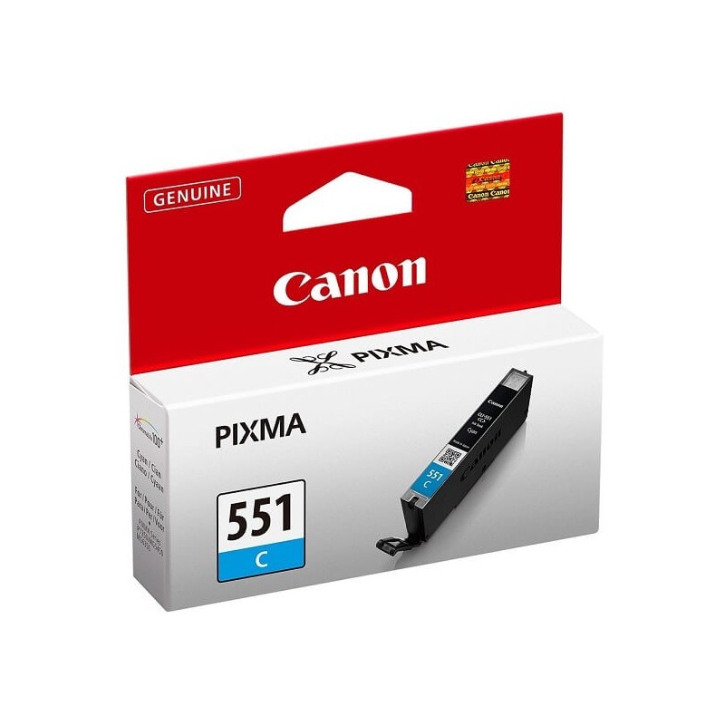 Kit 4 Cartucce Originali Canon 6509B009 CLI551 11ml 350 Pagine BK C M Y Nero Ciano Magenta Yellow