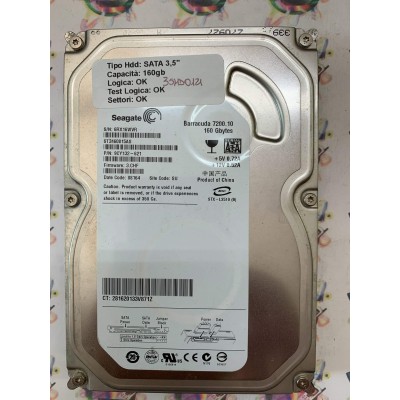 Hard Disk Usato Funzionante 100% Ok SATA 3,5" 160GB SEAGATE ST3160815AS 9CY132-621 3.CHF 08164 SU