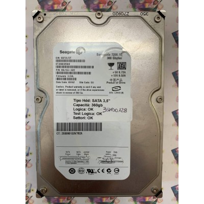 Hard Disk Usato Funzionante 100% Ok SATA 3,5" 360GB SEAGATE ST3360320AS 9BJ13J-622 3.CHL 08162 SU