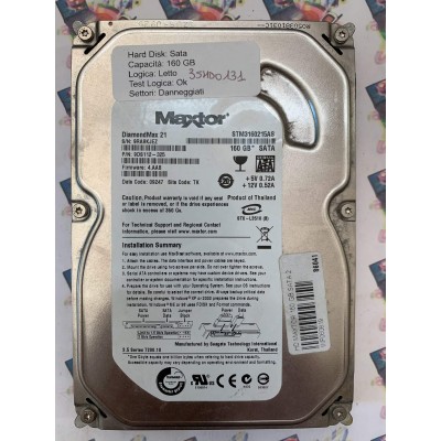 Hard Disk Usato Semifunzionante SATA 3,5" 160GB MAXTOR STM3160215AS 9DS112-325 4.AAB 09247 TK