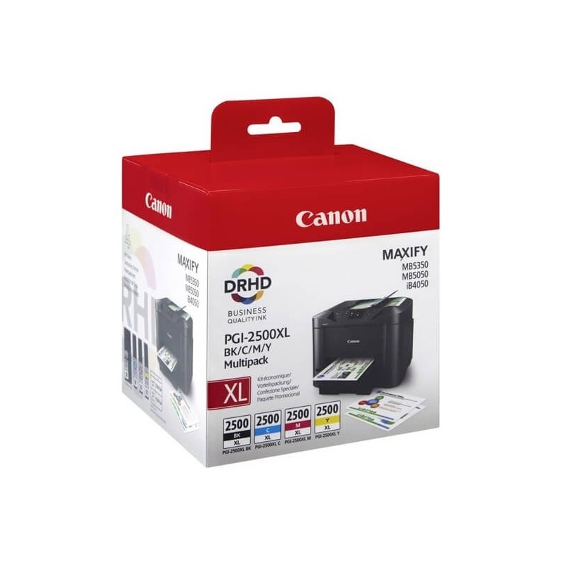 Kit 4 Cartucce Originali Canon 9182B004 PGI1500XLCMYBK 34,7ml Bk Nero 12ml C Ciano M Magenta Y Yellow