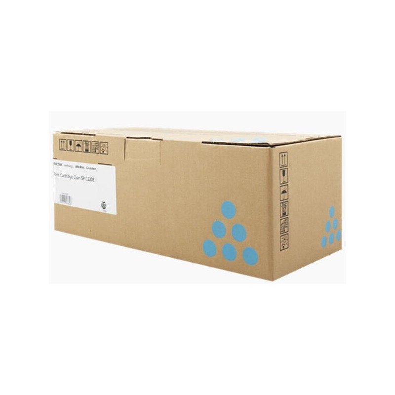 Toner Originale Ricoh 407645 406053 406097 406766 TYPESPC220E 2000 Pagine C Ciano