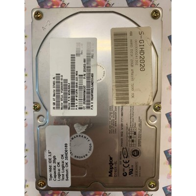 Hard Disk Usato Funzionante 100% Ok IDE 3,5" 20gb MAXTOR D740X-6L MX6L020J1 253453-001 A00