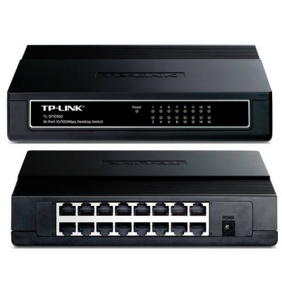 Switch 16 Porte RJ45 LAN ETHERNET Cavo di Rete 10/100 TP-LINK TL-SF1016D