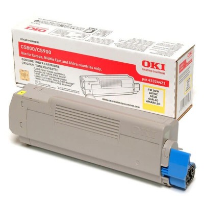 Toner Originale Oki 43324421 Y Yellow 5000 Pagine