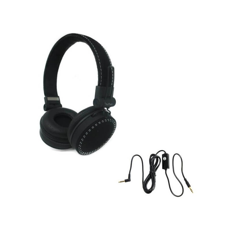 Cuffie Headphones Super Bass con microfono e regolatore volume Vultech HD-03N - Nero