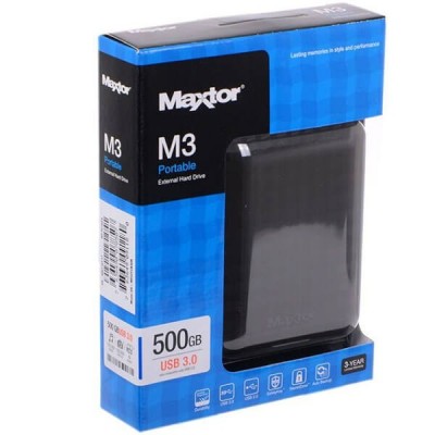 Hard Disk Esterno Samsung Maxtor 2,5" 500 Gb Usb 3.0 HX-M500TCB Nero Blister