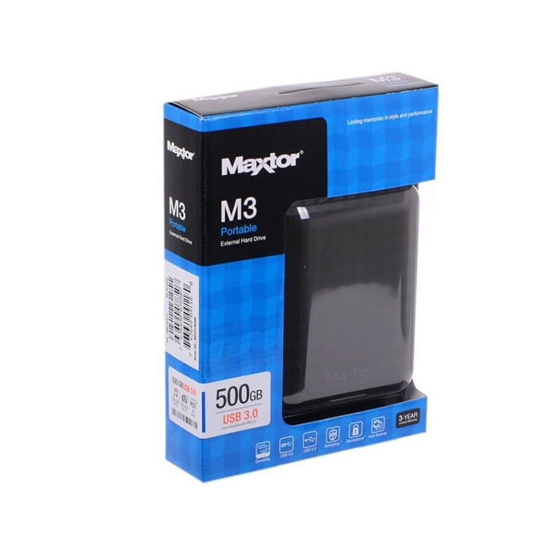 Hard Disk Esterno Samsung Maxtor 2,5" 500 Gb Usb 3.0 HX-M500TCB Nero Blister