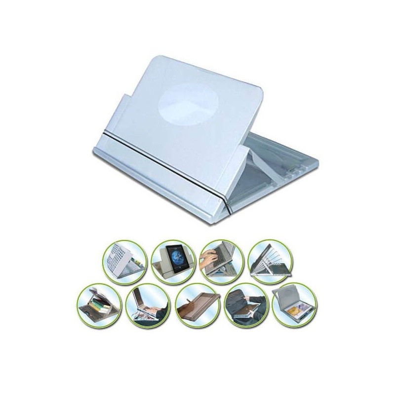 Leggi e Porta Libro o Notebook Leggicomodo Portabook Colore Grigio