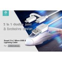 Cavo Smart 2 in 1 Devia DESLU107W Micro Usb & Lightning 1mt