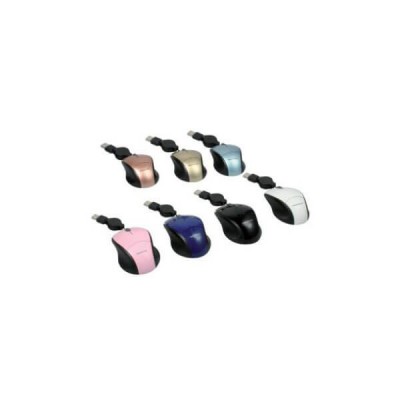 Mini Mouse Ottico USB Mediacom 100/MEB71R Cavo Avvolgibile Fucsia