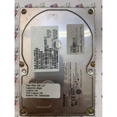 Hard Disk Usato Funzionante 100% Ok IDE 3,5" 40gb MAXTOR D740X-6L MX6L040J2 19K1568