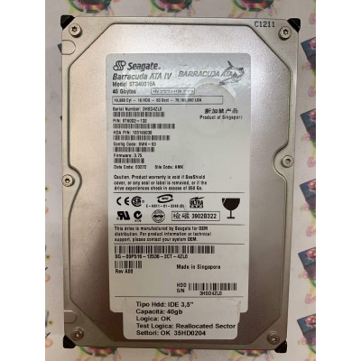 Hard Disk Usato Semifunzionante IDE 3,5" 40gb SEAGATE ST340016A 9T6002-132 3.75 03272 AMK