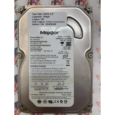 Hard Disk Usato Semifunzionante SATA 3,5" 160gb MAXTOR STM3160215AS 9DS112-329 4.AAB 08255 SU