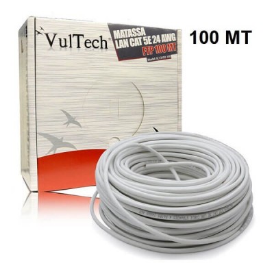 Matassa 100mt Cavo Lan Schermato Cat 5E Vultech SC13102-100