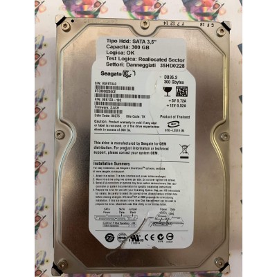 Hard Disk Usato Semifunzionante SATA 3,5" 300gb SEAGATE ST3300820SCE 9BK133-193 3.ACH 08275 TK