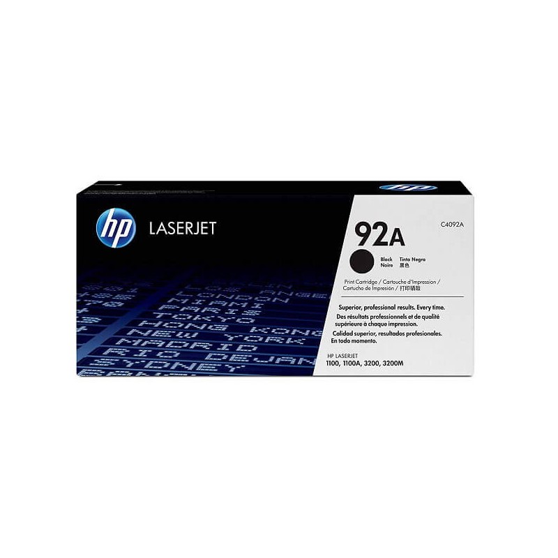 Toner Originale Hp C4092A 92A Bk Nero 2500 Pagine