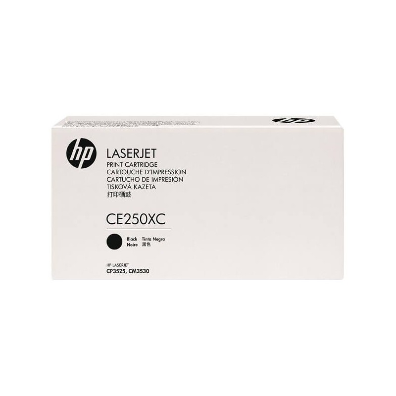 Toner Originale Hp CE250XC 504X Bk Nero 10500 Pagine Scatola Bianca
