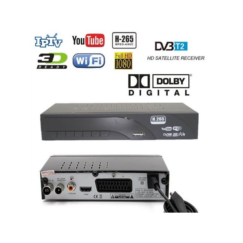 Decoder Digitale Terrestre HD DVB-T2 H.265