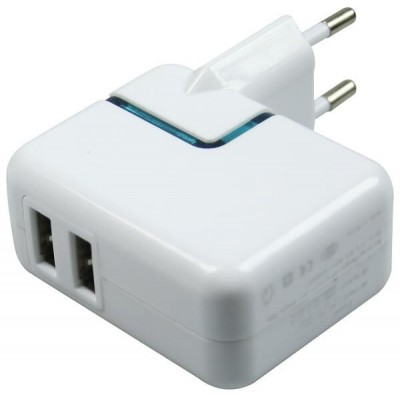Alimentatore Casa con 2 prese USB 2.0 Mediacom M-ZUSBCH