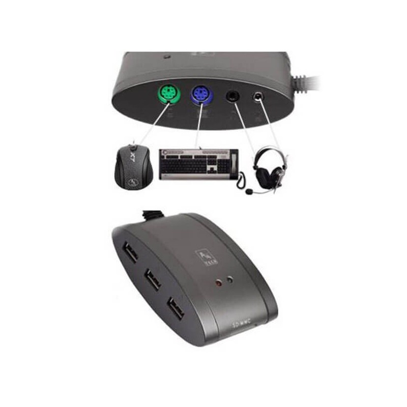 Lettore Sd MMC Ingresso Audio + 3 Porte Usb + Tastiere e Mouse Ps/2 Tech MS-9